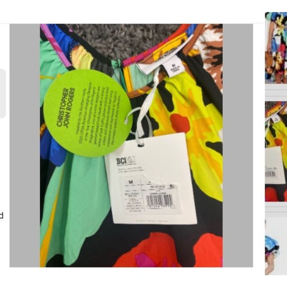 NWT Christopher John Rogers x Target Floral Puff Sleeve Dress High Low Large - Picture 9 of 15